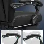 Fauteuil gamer avec repose pieds 3