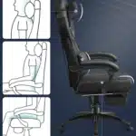 Fauteuil gamer avec repose pieds 4