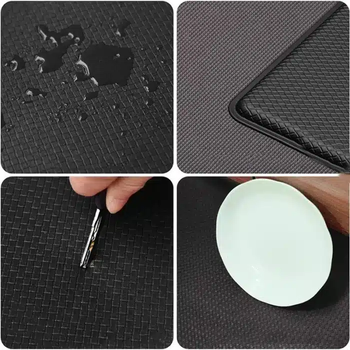 Tapis de cuisine rembourré Anti-Fatigue, imperméable, antidérapant, confortable, en mousse, sur pied 2