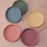 Assiette en Silicone de qualité alimentaire pour enfants, 1 pièce, plats à ventouse antidérapants, bol d'alimentation pour tout-petits, accessoires pour nouveau-nés sans BPA 3