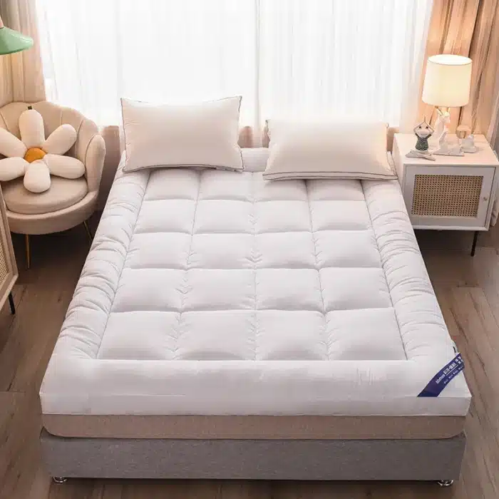 Surmatelas Queen pour soulager la douleur corporelle, housse de matelas Extra épaisse 1000 GSM avec poche élastique, surmatelas de lit en fibre 7D 7