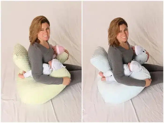 Oreiller d'allaitement multifonctionnel pour bébé, pour l'allaitement, double, Anti-crachat, coussin de taille, oreiller de grossesse pour maman 15