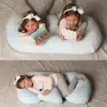 Oreiller d'allaitement multifonctionnel pour bébé, pour l'allaitement, double, Anti-crachat, coussin de taille, oreiller de grossesse pour maman 6
