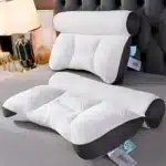 Oreiller orthopédique en coton à mémoire de forme, 40x60cm, oreiller de couchage à mémoire douce à rebond lent, forme ergonomique, relaxation du cervical pour adultes 1