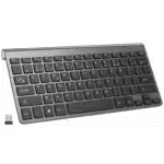 Clavier sans fil Ultra mince, disposition AZERTY, multimédia, français, à faible bruit, pour ordinateur portable, bureau, Windows, Smart TV 1