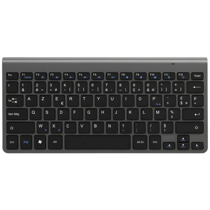 Clavier sans fil Ultra mince, disposition AZERTY, multimédia, français, à faible bruit, pour ordinateur portable, bureau, Windows, Smart TV 6